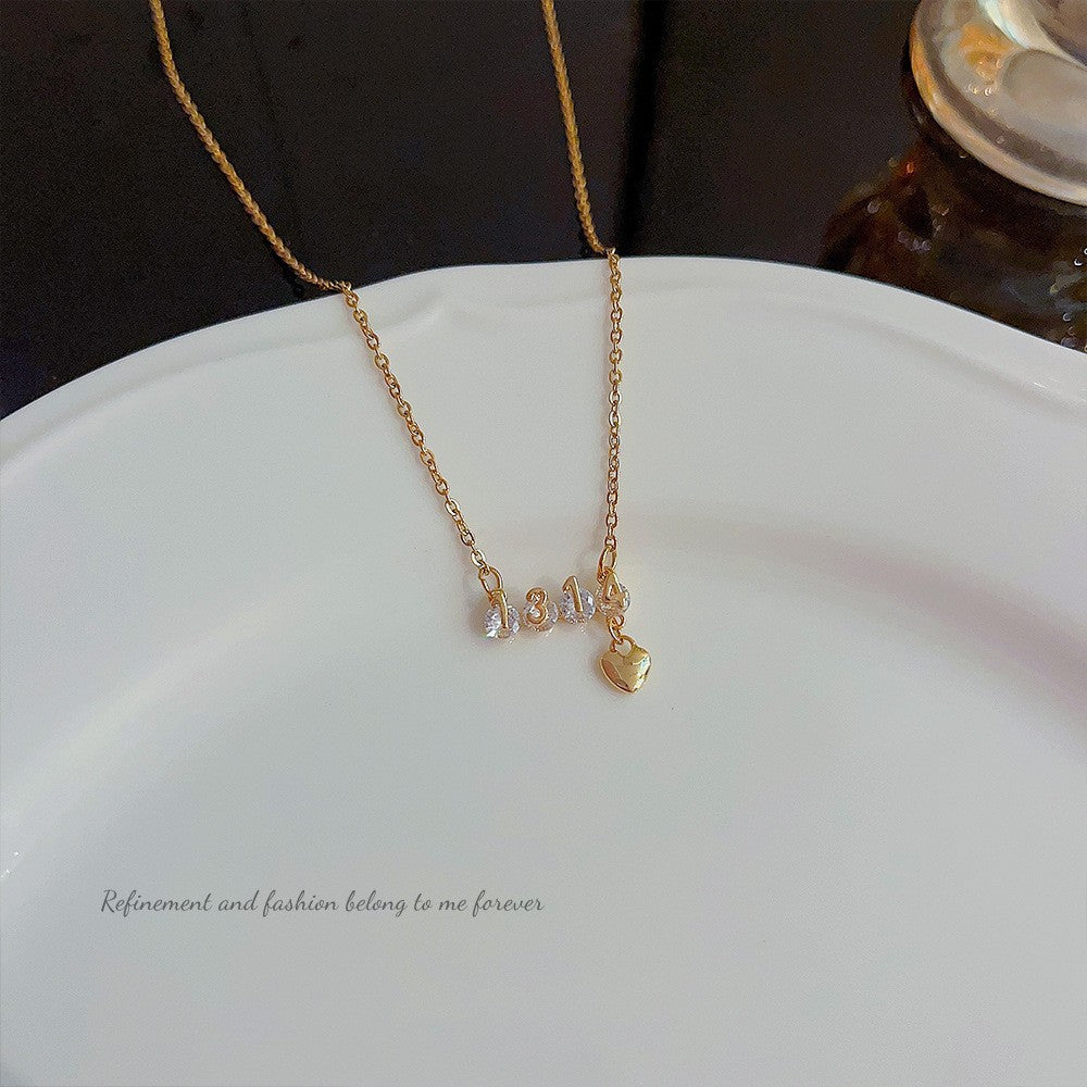 Wholesale 18K Gold Plated Titanium Steel Geometric Rhombus Necklace Clavicle Chain